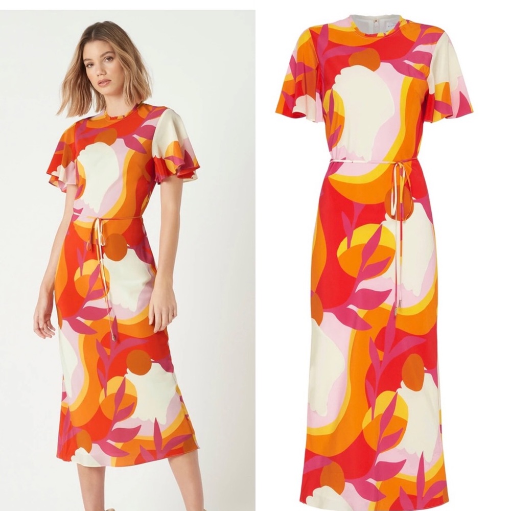 NEW NWOT Rebecca Vallance “Paradise” silk maxi resort